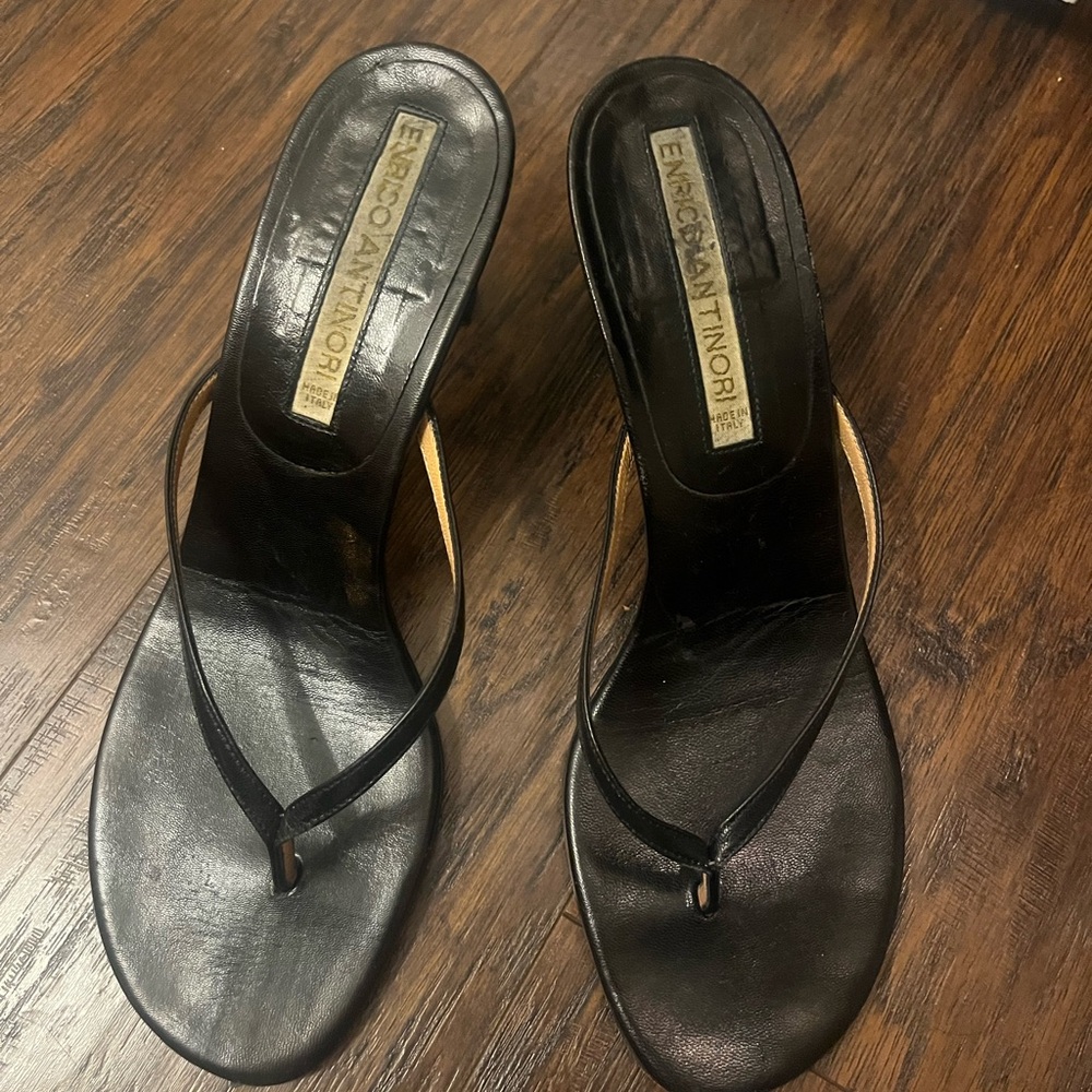 Vintage Thong Heeled Sandals